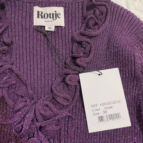 Rouje Gegene violet cardigan sz 36 - Picture 4 of 6